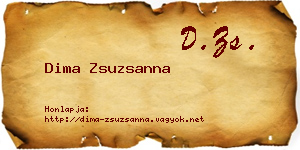 Dima Zsuzsanna névjegykártya